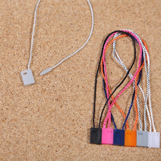Colorful garment plastic seal tag plastic string