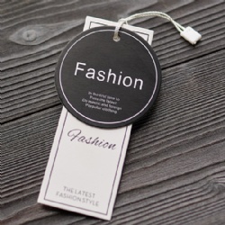 Black paper Hang tags For Clothing Own Logo, Custom Clothing Tags