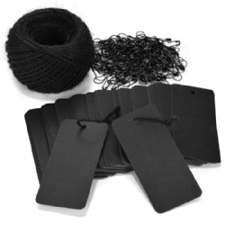 Black Matte Cardstock Recycled Clothing Paper Hang Tags