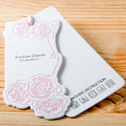 Recycled Beautiful Flower Paper Hang Tag Label