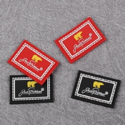 Customized 3D Embossed Soft PVC Garment Label For Hats Clothing